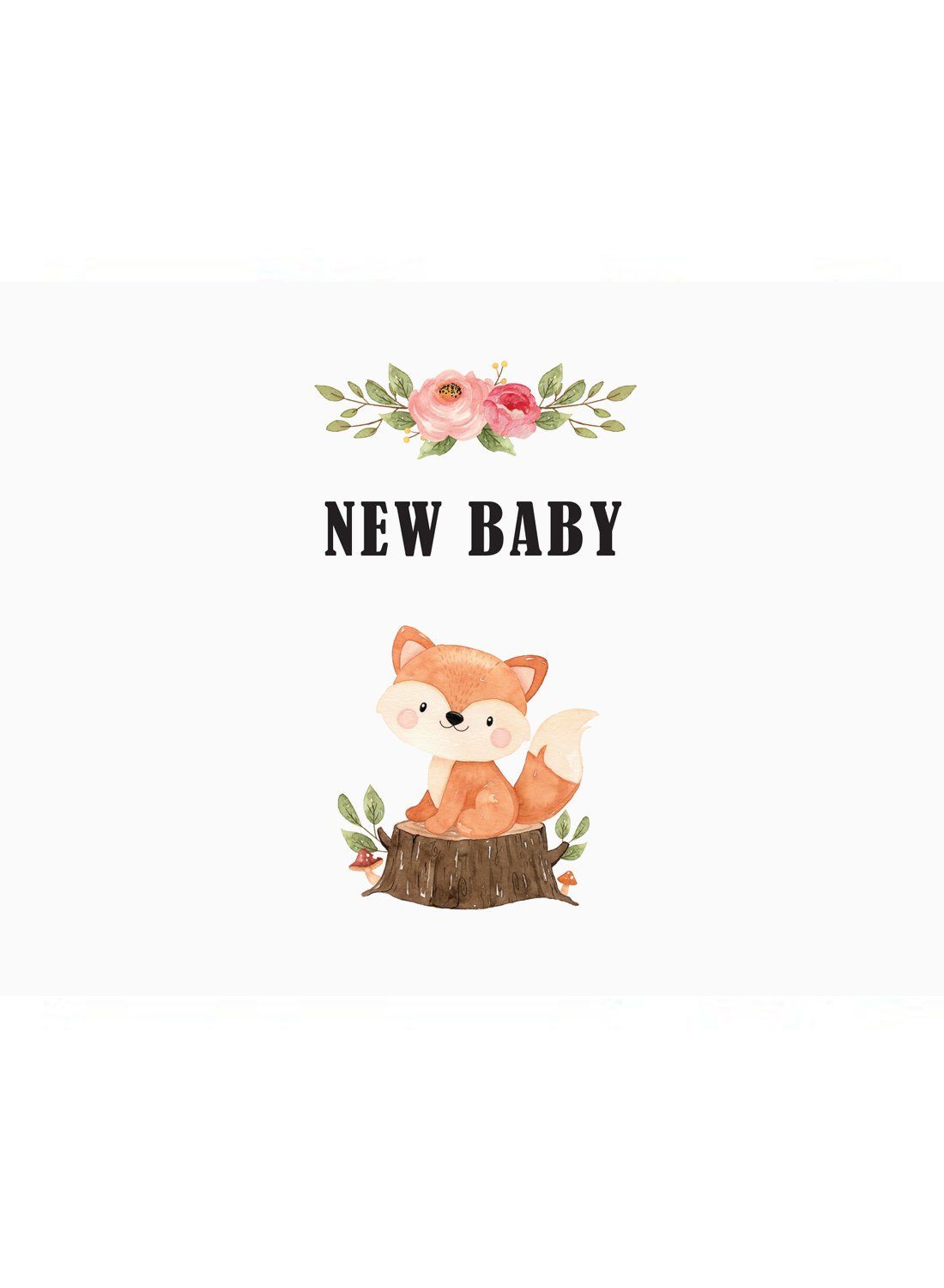 Woodland Fox - New Baby Card - New baby card - Little Mouse Baby Clothing & Gifts