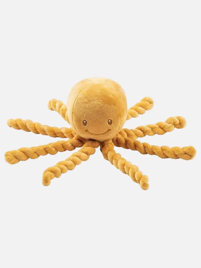 Nattou Lapidou Piu Piu Octopus - Mustard Yellow