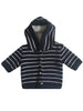 Navy Knitted Jacket with White Stripe - Cardigan / Jacket - La Manufacture de Layette