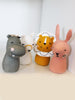 Grey Hippo Rattle by Picca Loulou -  - Picca Loulou
