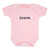 "Brave" Bodysuit - Pink Bodysuit / Vest Little Mouse Baby Clothing & Gifts 