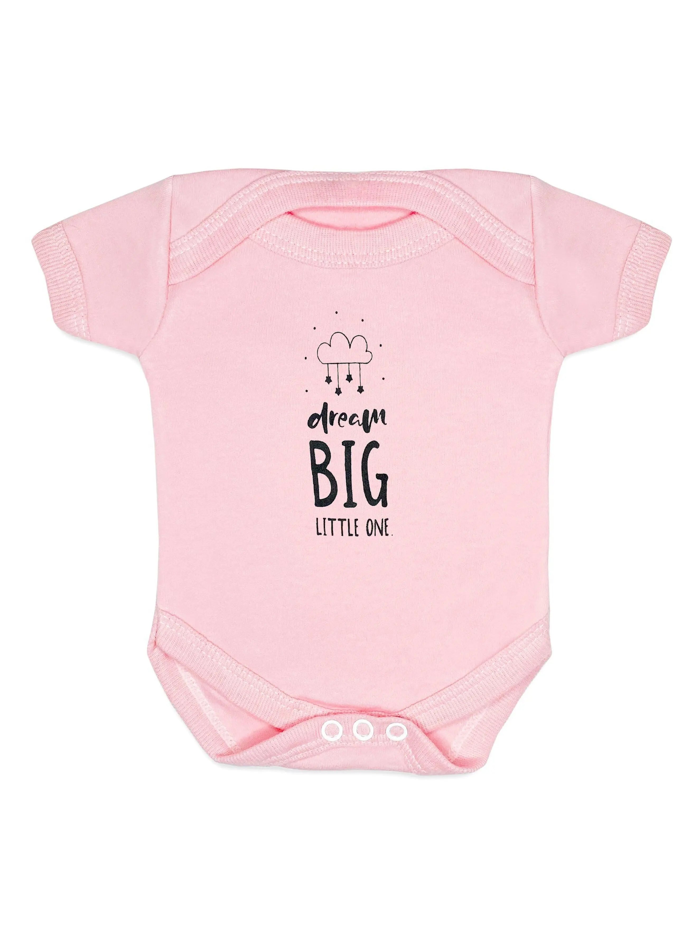 "Dream Big Little One" Bodysuit - Pink Bodysuit / Vest Little Mouse Baby Clothing & Gifts 