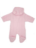 Load image into Gallery viewer, Knitted Tiny Baby Pramsuit With Bunny Ears - Pink - Snowsuit / Pramsuit - Tiny Baby