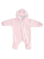 Pink Fleece Tiny Baby Pramsuit