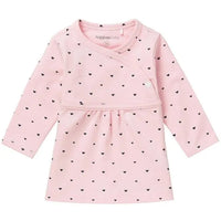 Pink Heart Wrapover Dress Dress Noppies 