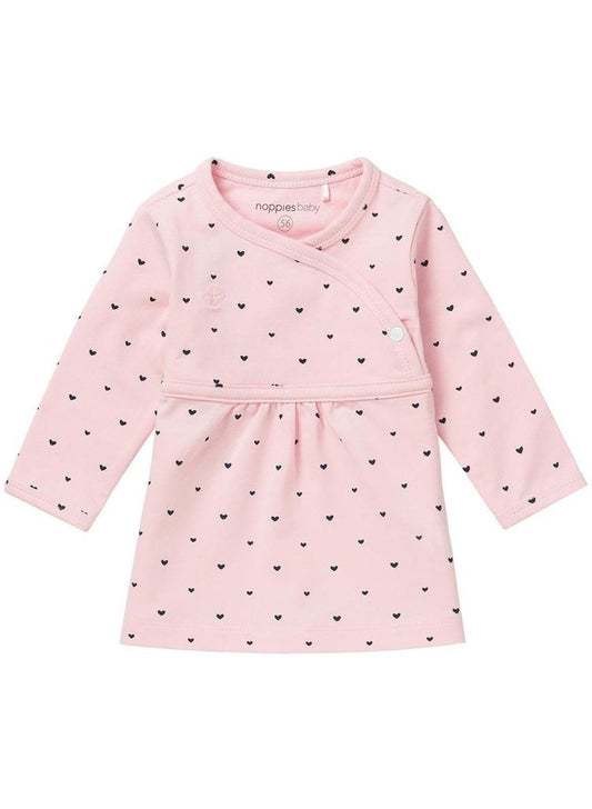 Pink Heart Wrapover Dress Dress Noppies 