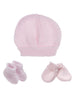 Tiny Baby Knitted Hat, Mittens & Booties Set - Pink - Hat, Mitts & Booties Set - La Manufacture de Layette