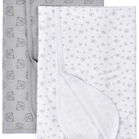 2 Pack, Organic Cotton Blankets, Bears, 70 x 70 cm Blanket Pippi 