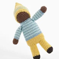 Crochet Fair Trade Rattle Toy - Pixie Daffodil Rattle Pebble Toys 