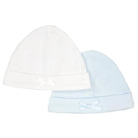 2 Pack of Hats - White and Blue Hat Tiny Chick 