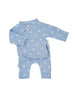 Wrap Shirt & Trouser Set, Blue and White Stars, 1.5-3lb - Set - Little Lucas