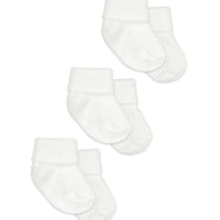 Tiny Baby Socks, White, 3 Pack Socks Little Mouse Baby Clothing & Gifts 