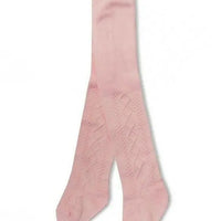 Pink Tiny Baby Tights. Cotton, Knitted Pattern Design Tights Nursery Time 