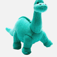 Crochet Diplodocus Rattle, Turquoise Toy Best Years 
