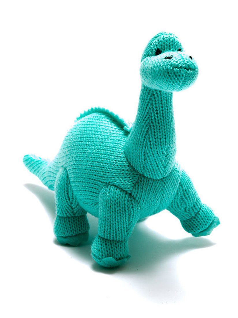 Crochet Diplodocus Rattle, Turquoise - Rattle - Best Years