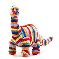 Crochet Diplodocus Rattle, Stripy Toy Best Years 