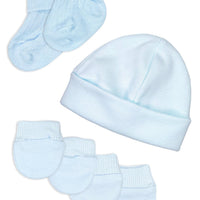 Premature Baby Hat, Socks and Mitts Set - Blue (3-5lb) Hat, Mitts & Booties Set Little Mouse Baby Clothing & Gifts 
