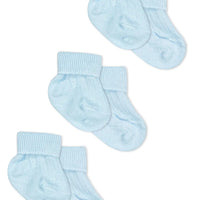 Tiny Baby Socks, Blue, 3 Pack Socks Little Mouse Baby Clothing & Gifts 