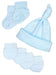 Premature Baby Knotted Hat, Socks and Mitts Set - Blue Hat, Mitts & Booties Set Little Mouse Baby Clothing & Gifts 