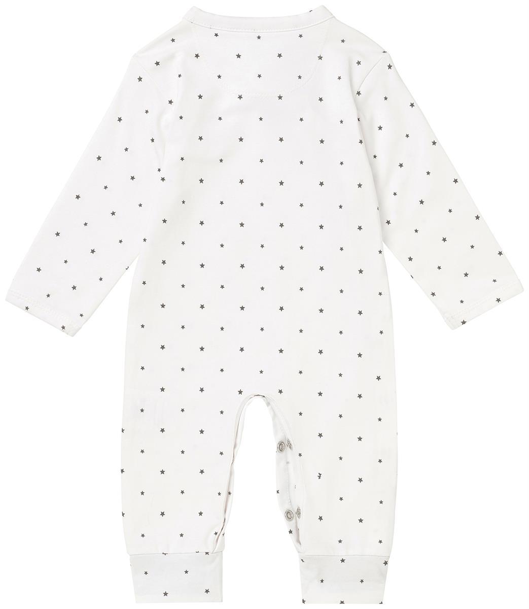 Sleepsuit - White With Star Print (5 Sizes) - Sleepsuit / Babygrow - Noppies