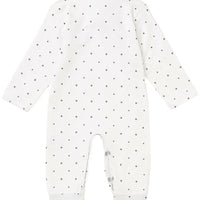 Sleepsuit - White With Star Print Sleepsuit / Babygrow Noppies 