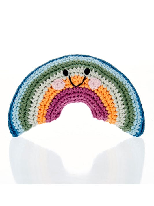 Rainbow Crochet Fair Trade Rattle Toy - Rattle - Pebble Toys