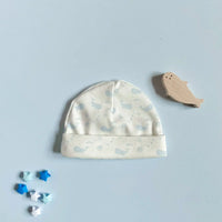 Premature Round Hat, Ocean Blue, Premium 100% Organic Cotton Hat Tiny & Small 