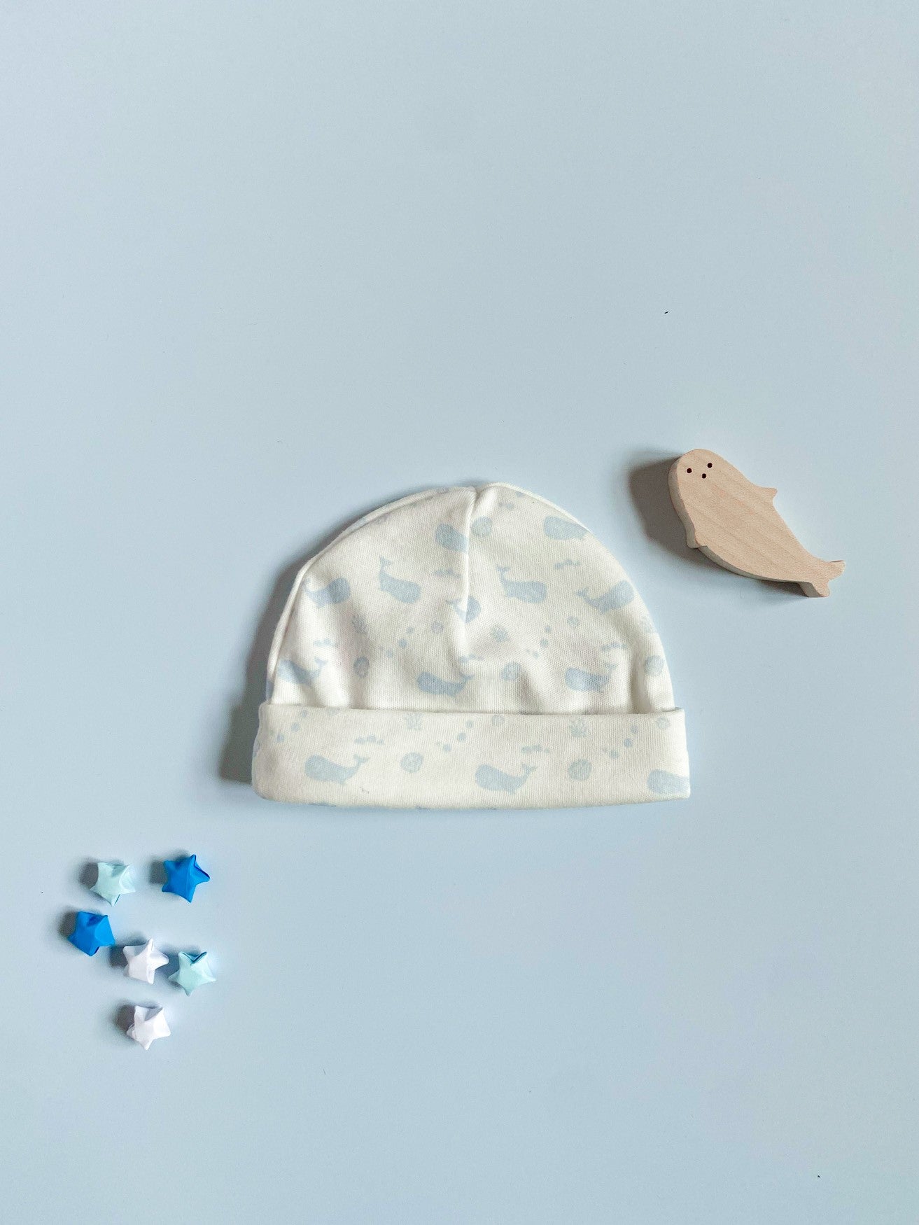 Premature Round Hat, Ocean Blue, Premium 100% Organic Cotton - Hat - Tiny & Small