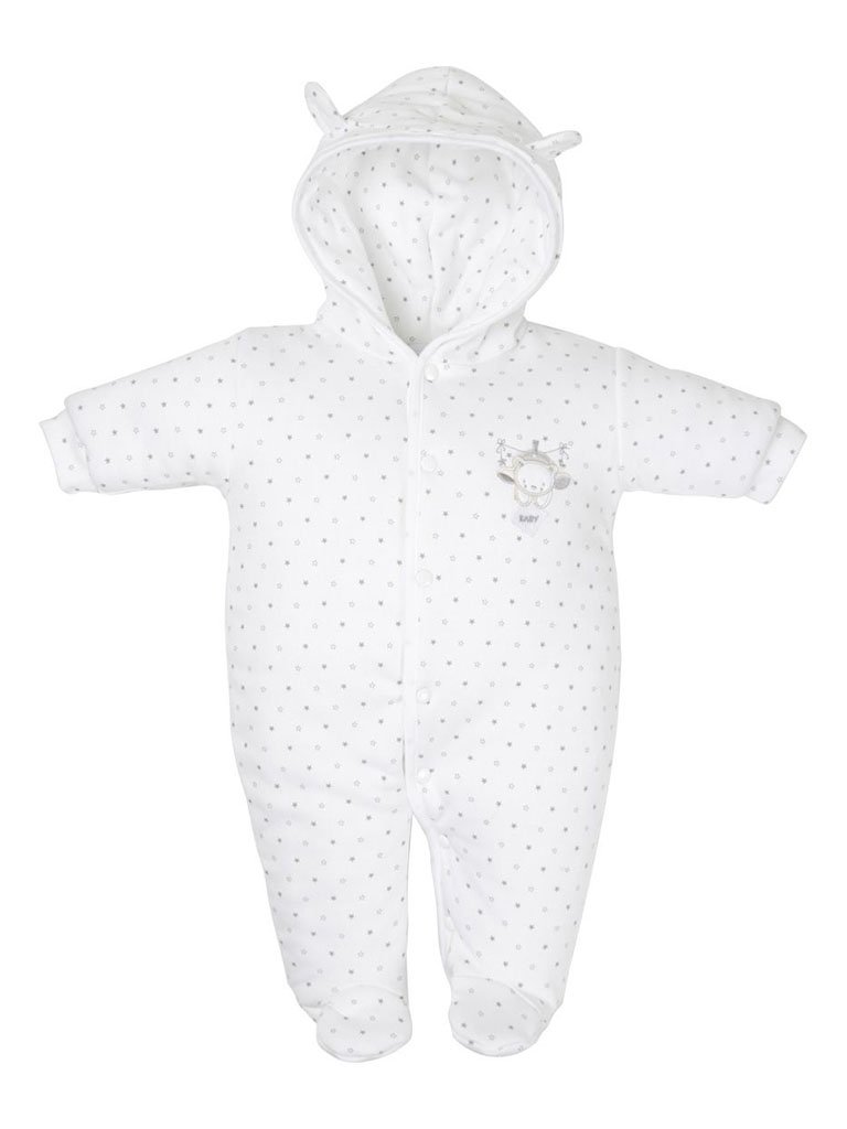 White Tiny Baby Snowsuit / Pramsuit - Snowsuit / Pramsuit - Dandelion