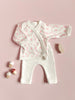 2 piece wrap top & trouser set. Bunny Meadow, Organic Cotton (3 premature sizes) - set - Tiny & Small