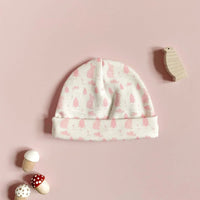 Round Prem Hat, Bunny Meadow, Premium 100% Organic Cotton Hat Tiny & Small 