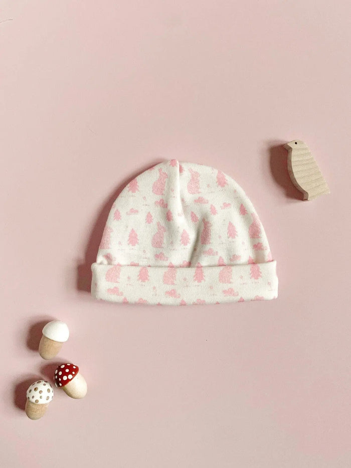 Premature Baby Hat, Bunny Meadow, Organic Cotton
