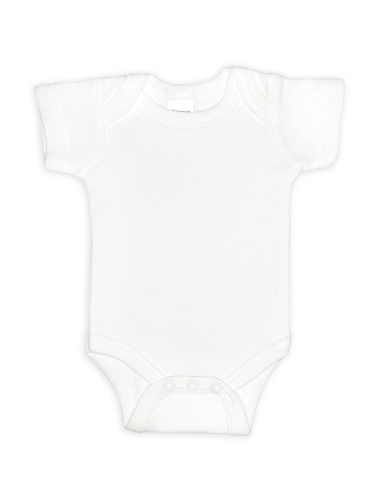 100% Cotton Classic White Short Sleeved Bodysuit Bodysuit / Vest Soft Touch 