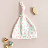 Knotted Hat, Bunny Meadow, Premium 100% Organic Cotton Hat Tiny & Small 