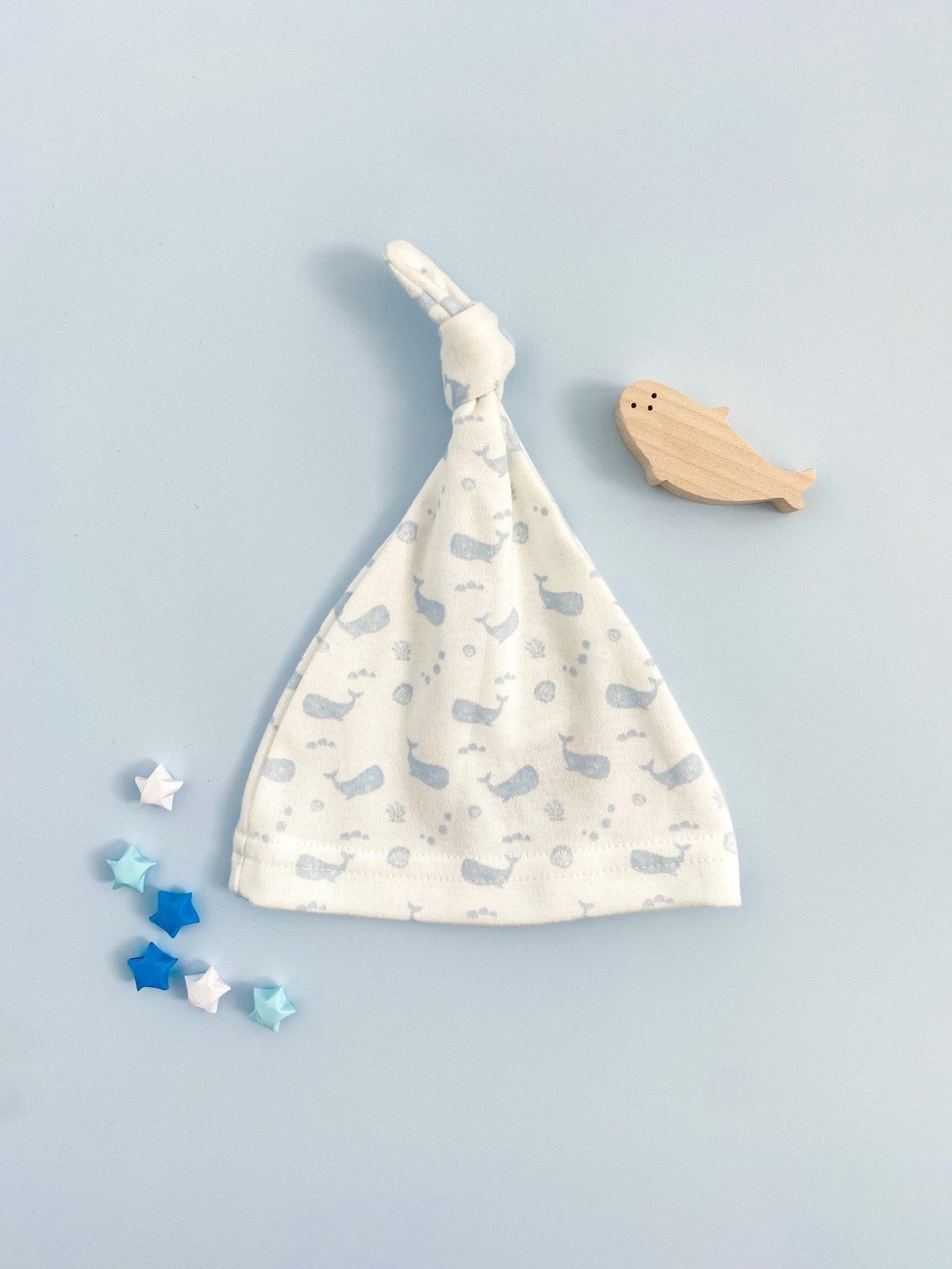 Preemie Hat, Ocean Blue, Premium 100% Organic Cotton Hat Tiny & Small 
