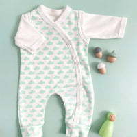 Dungaree & Top Set, Mint Cloud, Premium 100% Organic Cotton Dungaree Tiny & Small 
