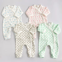 Sleepsuit, Mint Cloud, Premium 100% Organic Cotton Sleepsuit / Babygrow Tiny & Small 