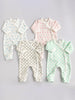 Sleepsuit for Premature Baby Girl, Bunny Meadow, 100% Organic Cotton - Sleepsuit / Babygrow - Tiny & Small
