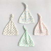 Knotted Hat, Bunny Meadow, Premium 100% Organic Cotton Hat Tiny & Small 