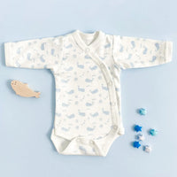 Premature Baby Bodysuit, Ocean Blue, Premium 100% Organic Cotton Bodysuit / Vest Tiny & Small 
