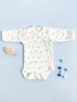 Premature Baby Bodysuit, Ocean Blue, Premium 100% Organic Cotton
