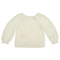 Knitted White Cardigan Cardigan / Jacket La Manufacture de Layette 