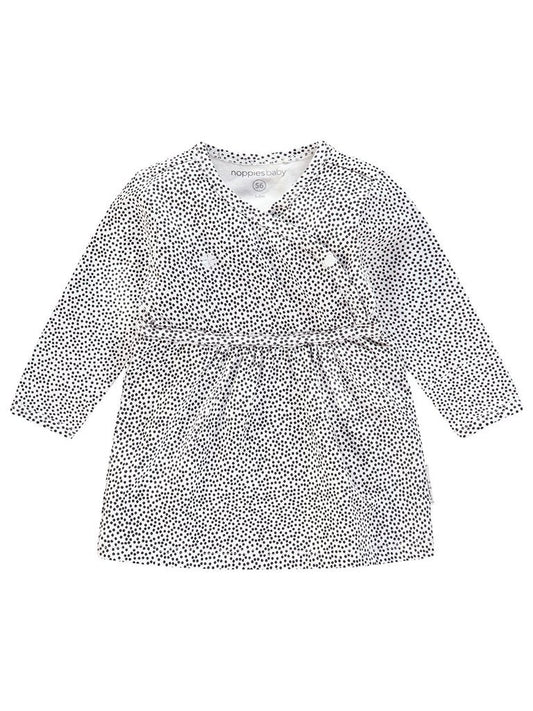 Gorgeous White Dress With Black Polkdots Dress Noppies 