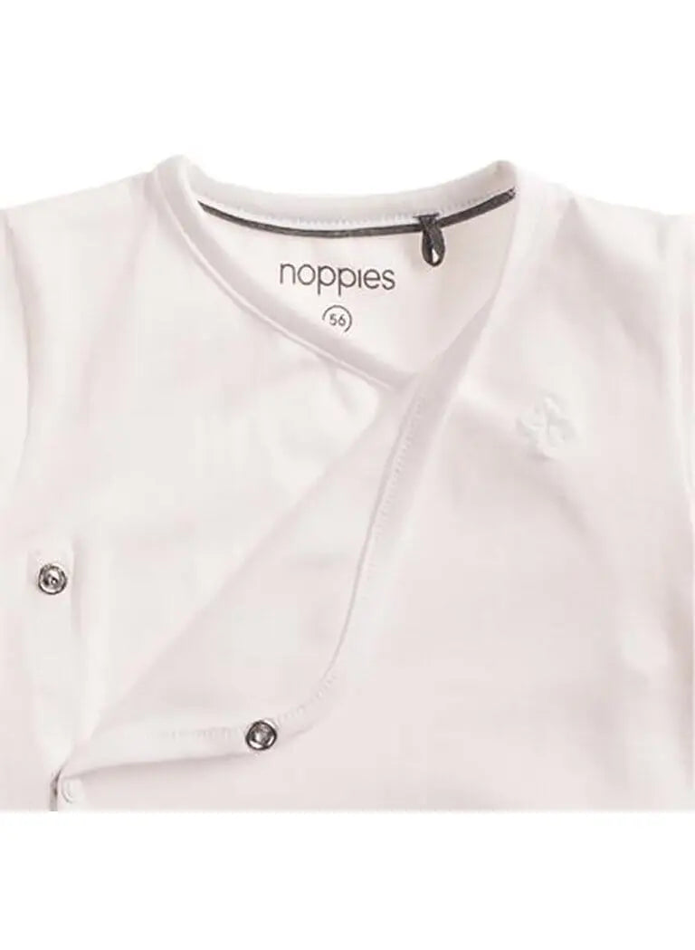 Long Sleeve Wrap-over Top - White (4-7lb & Newborn) Top / T-shirt Noppies 