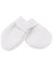 Cotton Knit Tiny Baby White Gloves/Mittens - Mittens - La Manufacture de Layette
