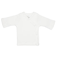 Organic Cotton White Wrap Shirt Bodysuit / Vest Fixoni 