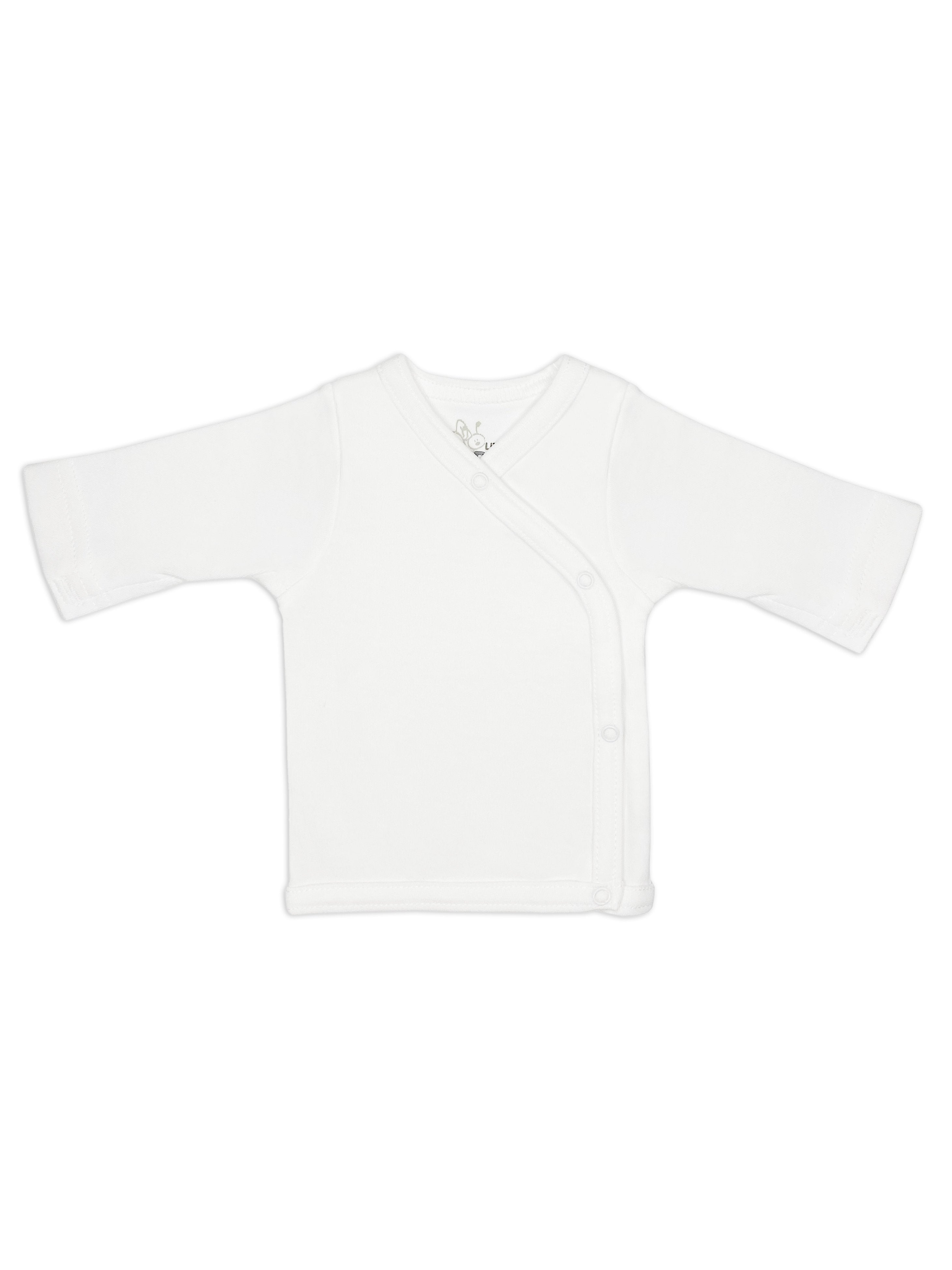 Organic Cotton White Wrap Shirt - Bodysuit / Vest - Fixoni