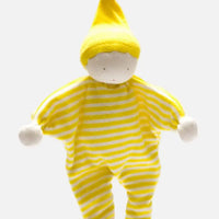 Organic Baby Comforter, Baby Buddy, Yellow & White Stripe Comforter Under The Nile 