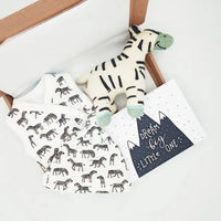 Zebra Baby Gift Box - Incubator Vest, Knotted Hat, Toy & Card Gift Set Little Mouse Baby Clothing & Gifts 